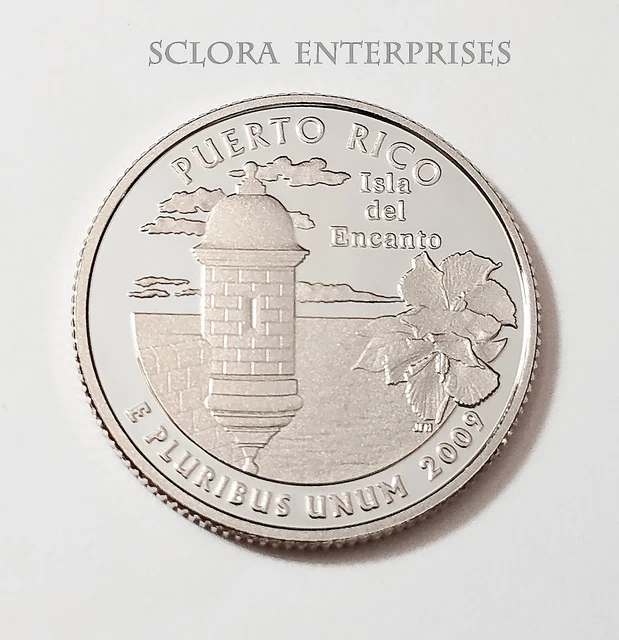 2009 S Puerto Rico *90% Silver Proof* Quarter   **Free Shipping**