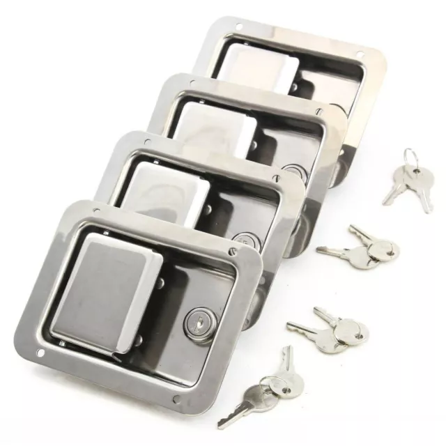 4Pcs Trailer Paddle Door Latch Handle Stainless Steel RV Truck car vans Tool Box