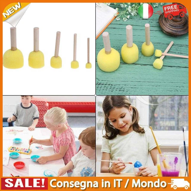 IT 5pcs DIY Painting Pen Art Supplies Sponge Craft Doodle Brushes for Office Sch