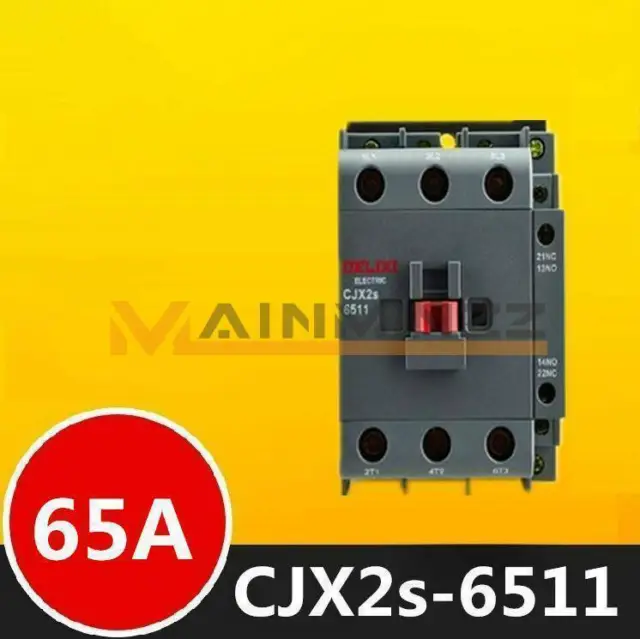 ONE New Delixi CJX2s-6511 CJX2s6511  65A, AC Contactor 1NO+1NC