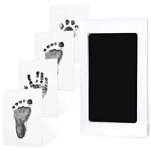 Inkless Hand and Footprint Kit - Ink Pad for Baby Hand and 1-Pack Jet Black
