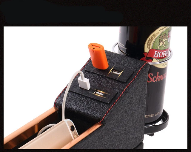 Scatola portamonete slot seggiolino auto portaoggetti multifunzione portamonete scatola portamonete in pelle