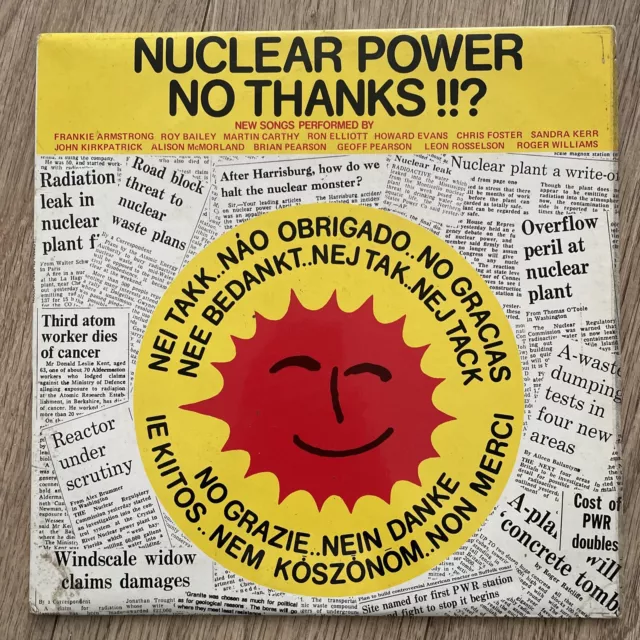 Nuclear Power, No Thanks!!? - Various + INSERT 1981 EX+/EX UK LP The Plane IMP 2