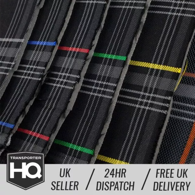 VW Golf GTi GT Tartan Upholstery Fabric Backed with Scrim Foam - Colour Options