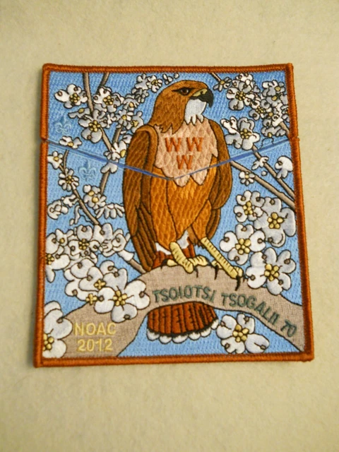 Boy Scout OA Lodge 70 2012 NOAC DELEGATE  2-Piece Pocket Flap Set - Mint