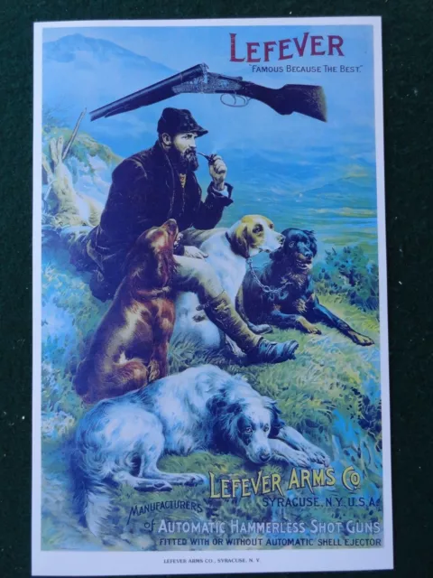 Lefever Shotguns Advertising Poster Hammerless Shotguns Syracuse, N.Y. USA