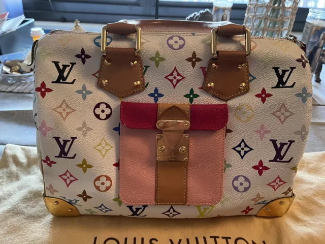 Authentic Rare Louis Vuitton Speedy Tote Multicolor Fringe Bag #SR0056