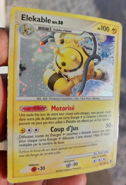 Carte Pokémon HOLO Elekable 25/132 Bloc Diamant Perle Merveilles
