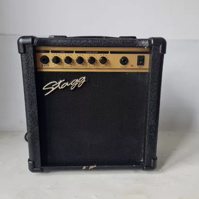 Amplificador de guitarra de práctica Stagg 15W GA-15 - Funcionamiento probado