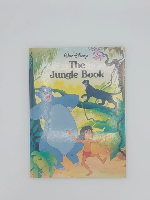 WALT DISNEY'S THE JUNGLE BOOK Rudyard Kipling - Hardcover Vintage 1991 Color Kid