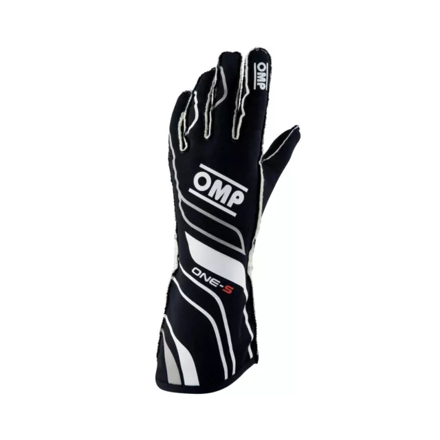 Neu OMP Handschuh ONE-S MY20 Schwarz (Homologation FIA) (S)