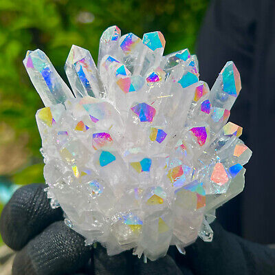 325G Angel Aura Quartz Titanium BismuthSiliconcluster Rainbow Crystals Stone292