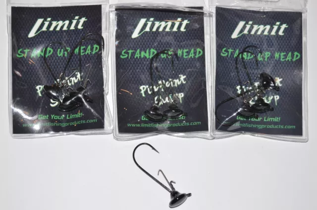 3 packs thunderhawk limit stand up alien head jighead 3/0 1/4oz spot remover