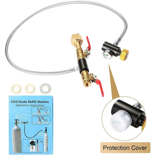 Adattatore Ricarica CO2 Da CGA320 A W21.8-14 – Modello TR21-4, In Rame