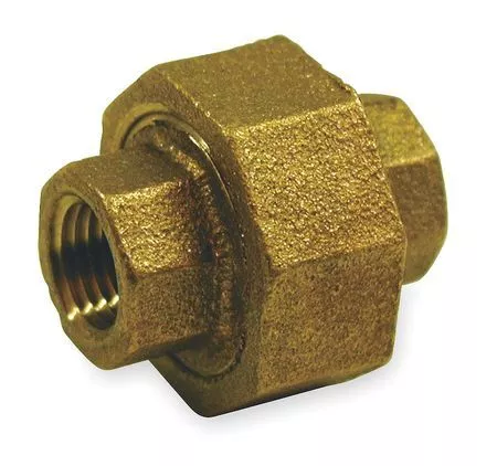 Zoro Select 6Rdc0 Red Brass Union, Fnpt, 1-1/2" Pipe Size