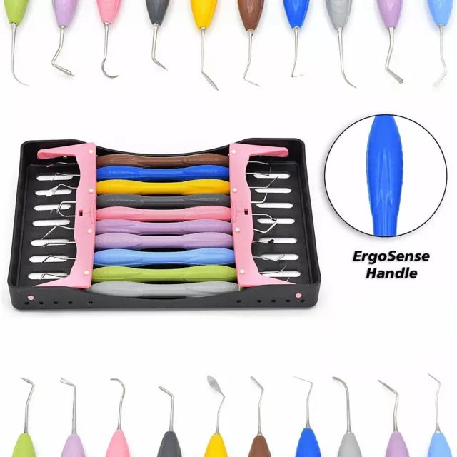 10pcs Dental Composite Filling Instruments LM Arte Silicone Handle With Cassette