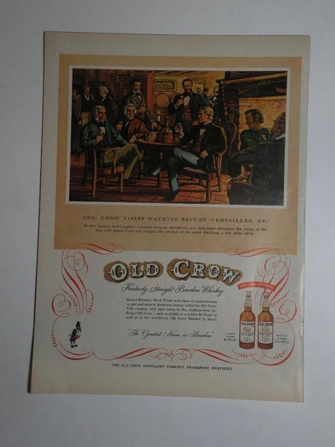 Magazine Ad* - 1954 - Old Crow Whiskey - Watkins Tavern
