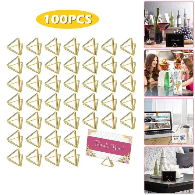 100X Metal Table Card Holder Number Place Name Menu Stand Wedding Party Decor