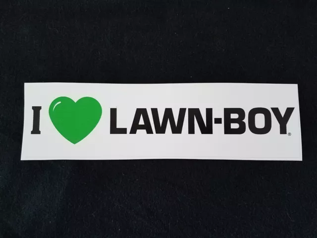 Vintage Reproduction, 'I 💚 LAWN-BOY' Mower Adhesive Bumper Sticker Decal.
