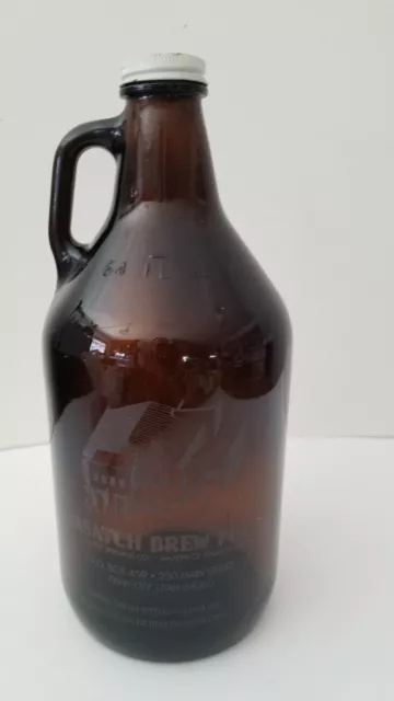 Wasatch Beer 64 oz. Growler/Jug Park City, Utah Craft Beer Amber Empty Brewing