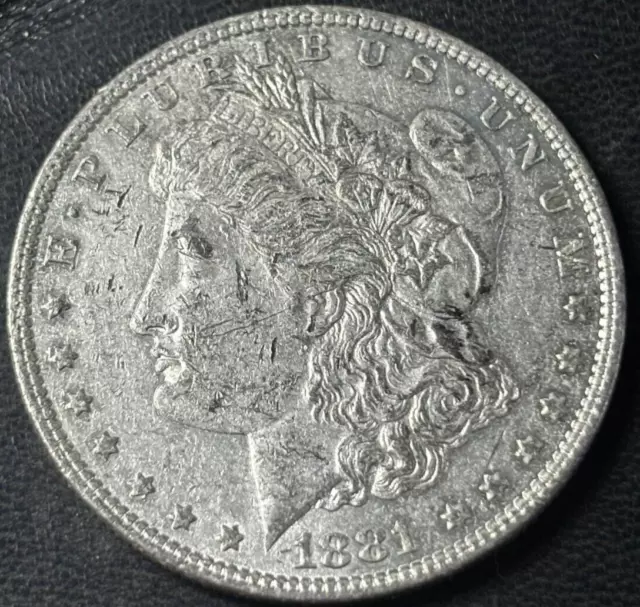 1881-O $1 Morgan Silver Dollar. Nice AU Details, Cleaned