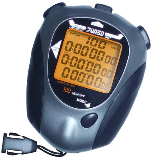 Sports Professional Stopwatch JS9004 / Water Resistant / Big LCD Panel