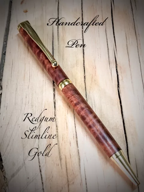 Pen & Gift Box Wooden ballpoint Pen Crafted Reclaimed  RedGum Timber Fathers Day