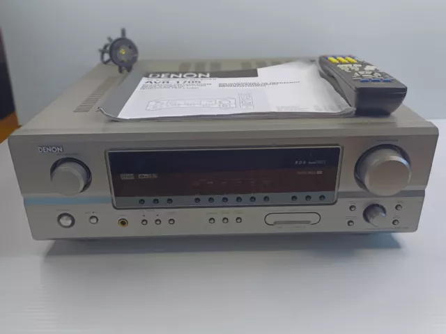 DENON AV Surround Receiver Amplifier AVR 1705 with Remote & Manual Vintage