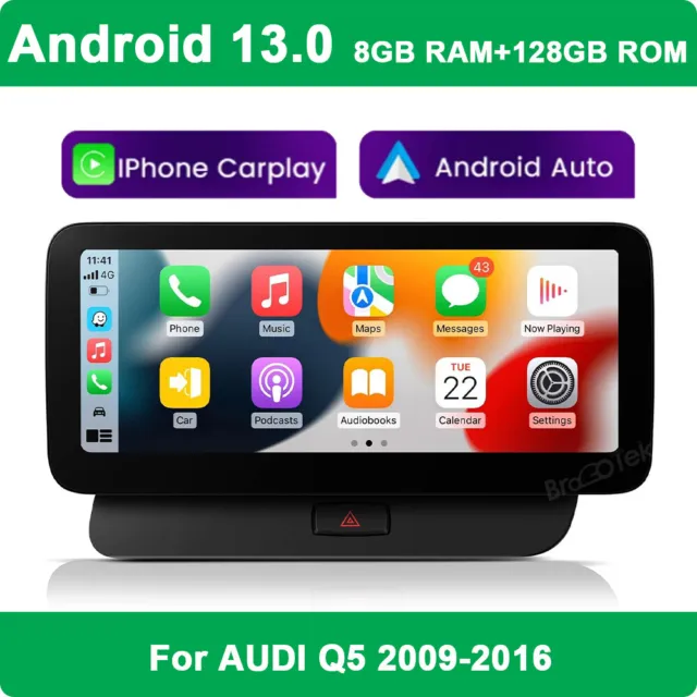 Für Audi Q5 10.25" 8-Kern 8+128G Autoradio GPS Navi CarPlay Android Auto DAB+ 4G