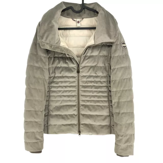 Colmar Gris Velours Doux Bas Manteau Matelassé Taille Ue 38 UK 10 US 8