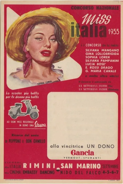 SAN MARINO - Documenti - Cartoncino Pubblicitario Concorso Nazionale Miss ITALIA
