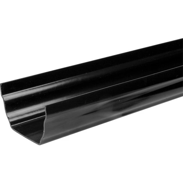BLACK OGEE AQUAFLOW Guttering 3 metre lengths New (Toolstation) £12.00