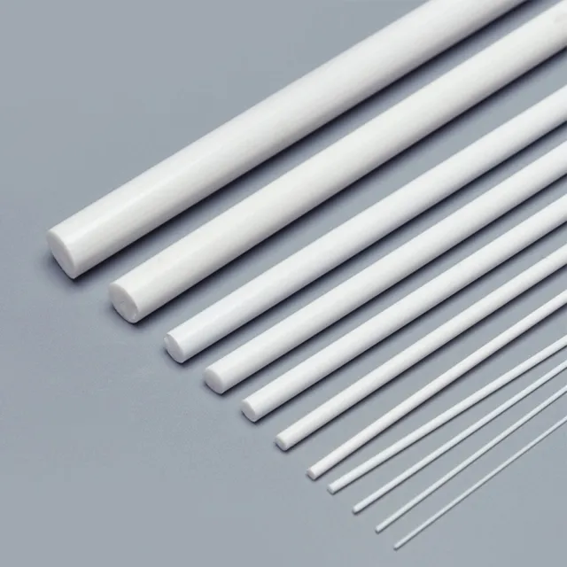Tige en plastique à tube rond blanc ABS 250 mm de longueur lot de 5 pour bricol