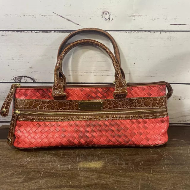 Samantha Brown Insulated Wine Lunch Bag Clutch Red / Brown