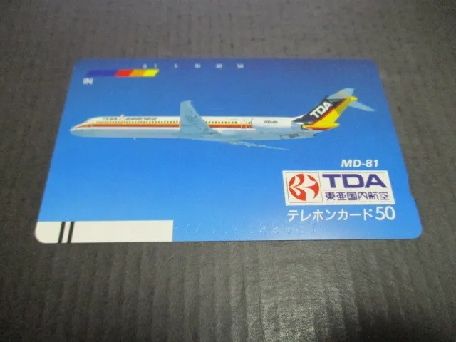 Telephone card unused 1 Toa Domestic Airlines MD 81