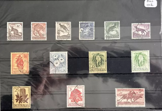 Large Job Lot of Australian Stamps On Boards With A Bag Of Loose Stamps (GW)