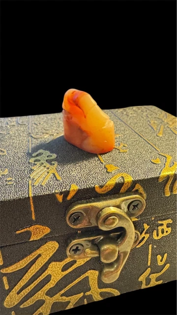 CRYSTAL FROZEN HIBISCUS Stone 寿山石芙蓉冻节节高升篆刻印章$150.00