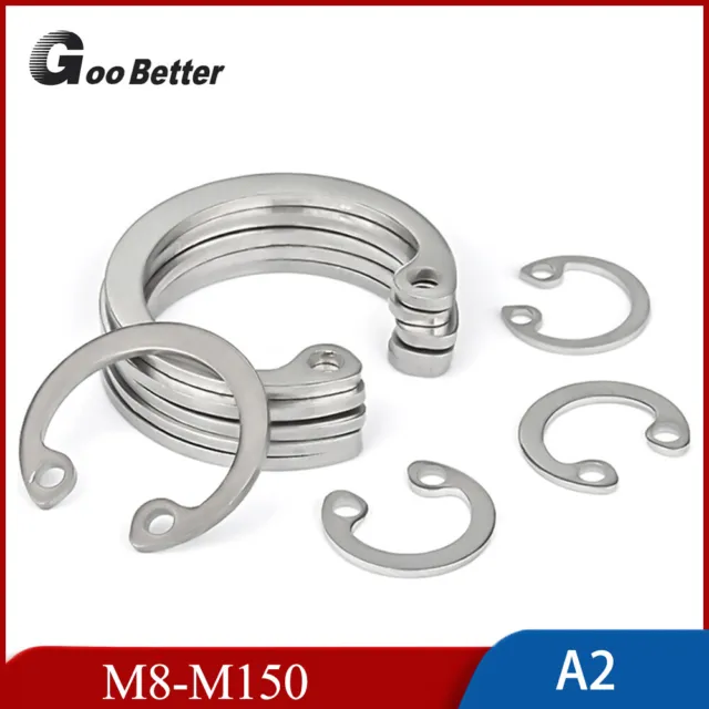 Dischi di sicurezza anelli di sicurezza anello di sicurezza clip C A2 acciaio inox 8 mm-150 mm