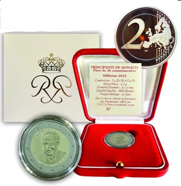 2 EURO Monaco 2023 PROOF. Prevendita!! BE PP FS Centenario Ranieri III 2 EURO Monaco 2023 PROOF. Prevendita!! BE PP FS Centenario Ranieri III