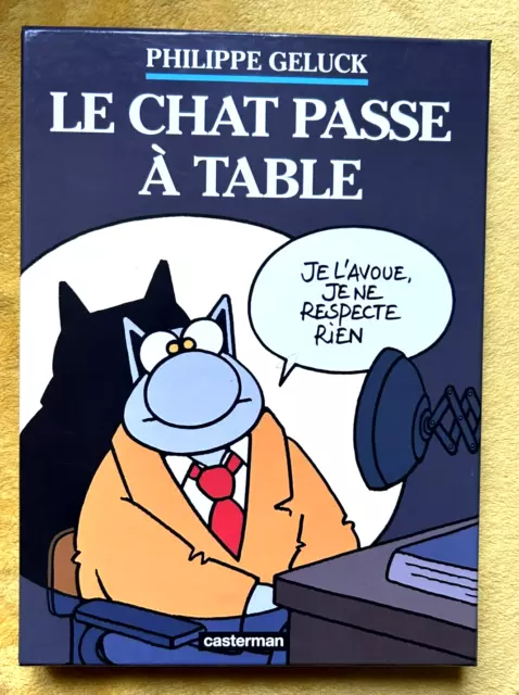 Coffret BD Le chat n° 19 - le chat passe à table - Geluck - Edit. Casterman 2014