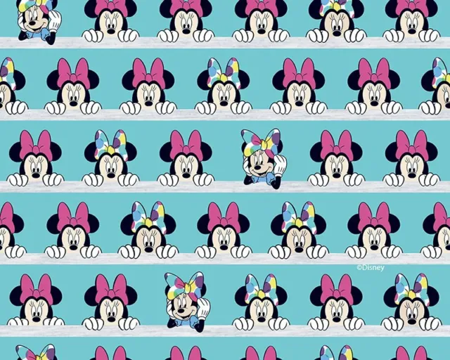 Disney Bolla Minnie Mouse 100% Cotone Tessuto Varie Disegni 10
