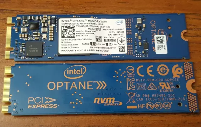 Intel Optane Memory M10 SSD M.2 2280 16GB MEMPEK1J016GAD NVMe