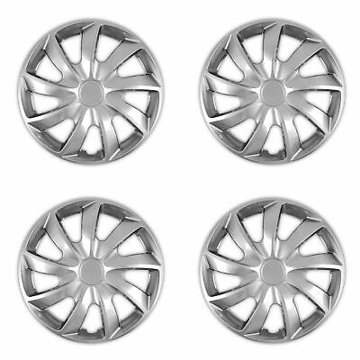 14'' Hubcaps Wheel Covers Trims 14 inch Set of 4 Silver ABS Plastic Steel Rings