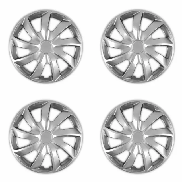 17'' Hubcaps Wheel Covers Trims 17 inch Set of 4 Silver ABS Plastic Steel Rings
