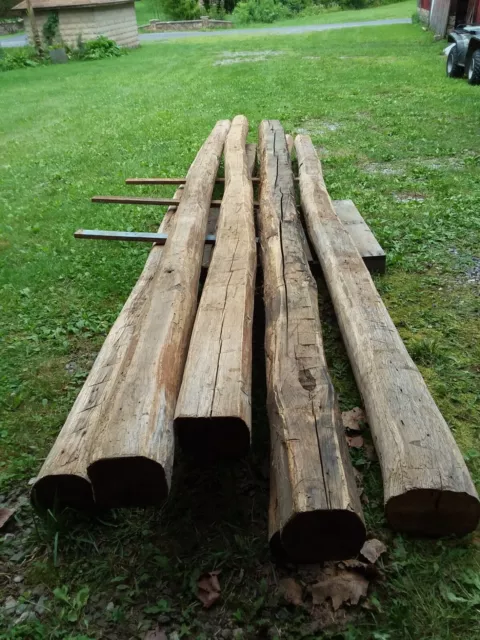 reclaimed wood,  chestnut barn beams, historical, lumber, hand hewn 7 beams