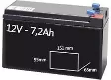Batteria Ermetica Ricaricabile Al Piombo 12V 12 Volt 7Ah 7.2 Ah 7Ampere Per Ups