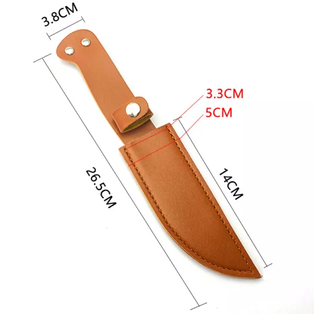 1PCS Cintura IN Pelle Dritto Coltello Guaina Custodia Cover per Lama Fissa Brown