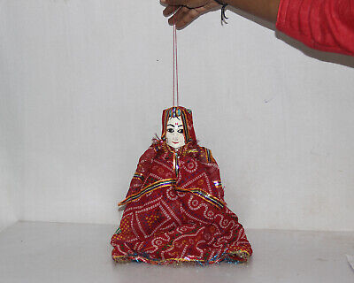 Rajasthani Ethnic Wooden Puppet Dolls Multi Colour Kathputli 10089 2