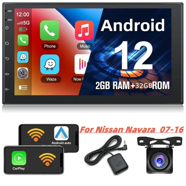 Android GPS CarPlay Radio 7" Car Head Unit Double Stereo For Nissan Navara 07-16