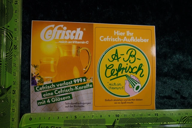 ALTER AUFKLEBER FRUCHTSAFT CEFRISCH ...Vitamin C A-B-Cefrisch EUR 5,50 ...